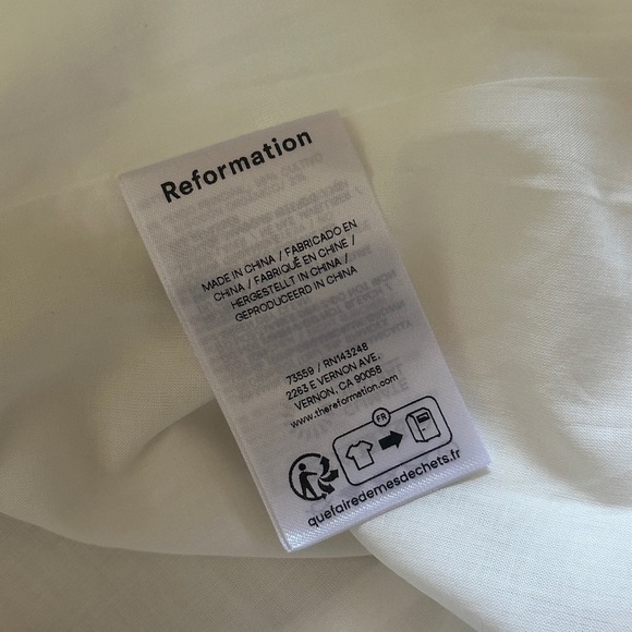 NEW Reformation Zinnia Low Waist Skirt in White | size 2 - Picture 12 of 13